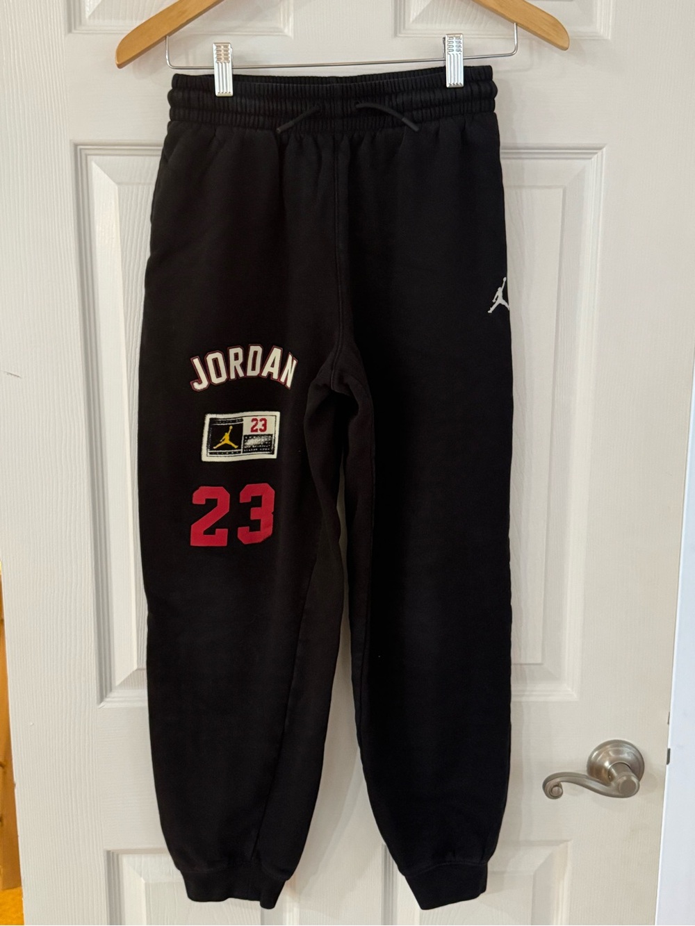Jordan Black Sweatpants with Red 23 Accent